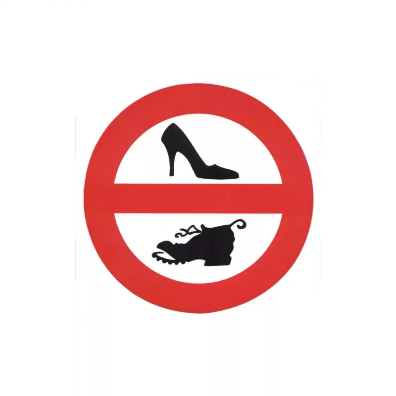DISCO ADHESIVO PROHIBIDO PISAR