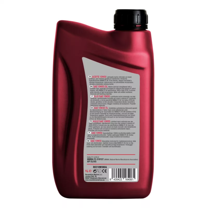Aceite Marino 10W30 Sintético Premium 1L Reclube - Imagen 2