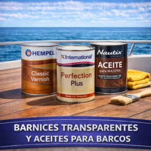 Barnices transparentes y aceites para barcos