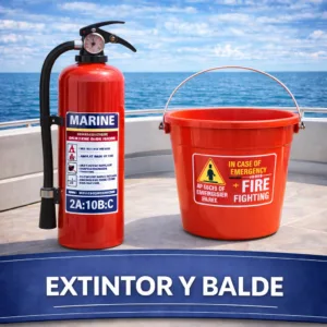 Extintor y Balde
