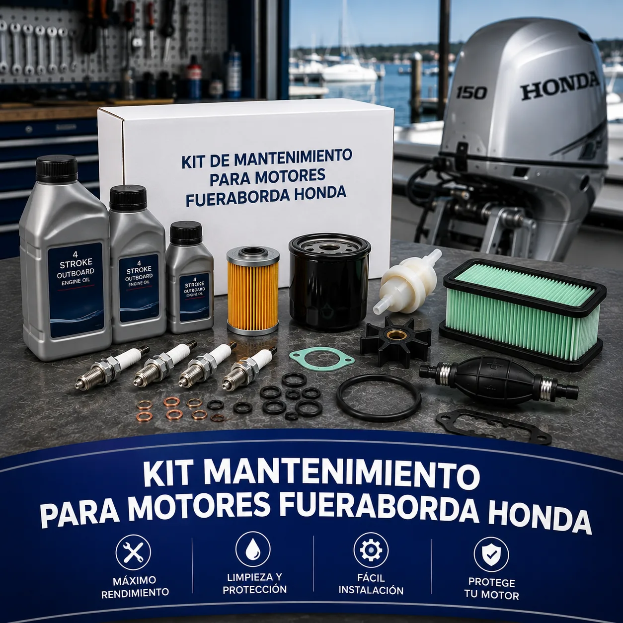 Kit mantenimiento para motores fueraborda Honda