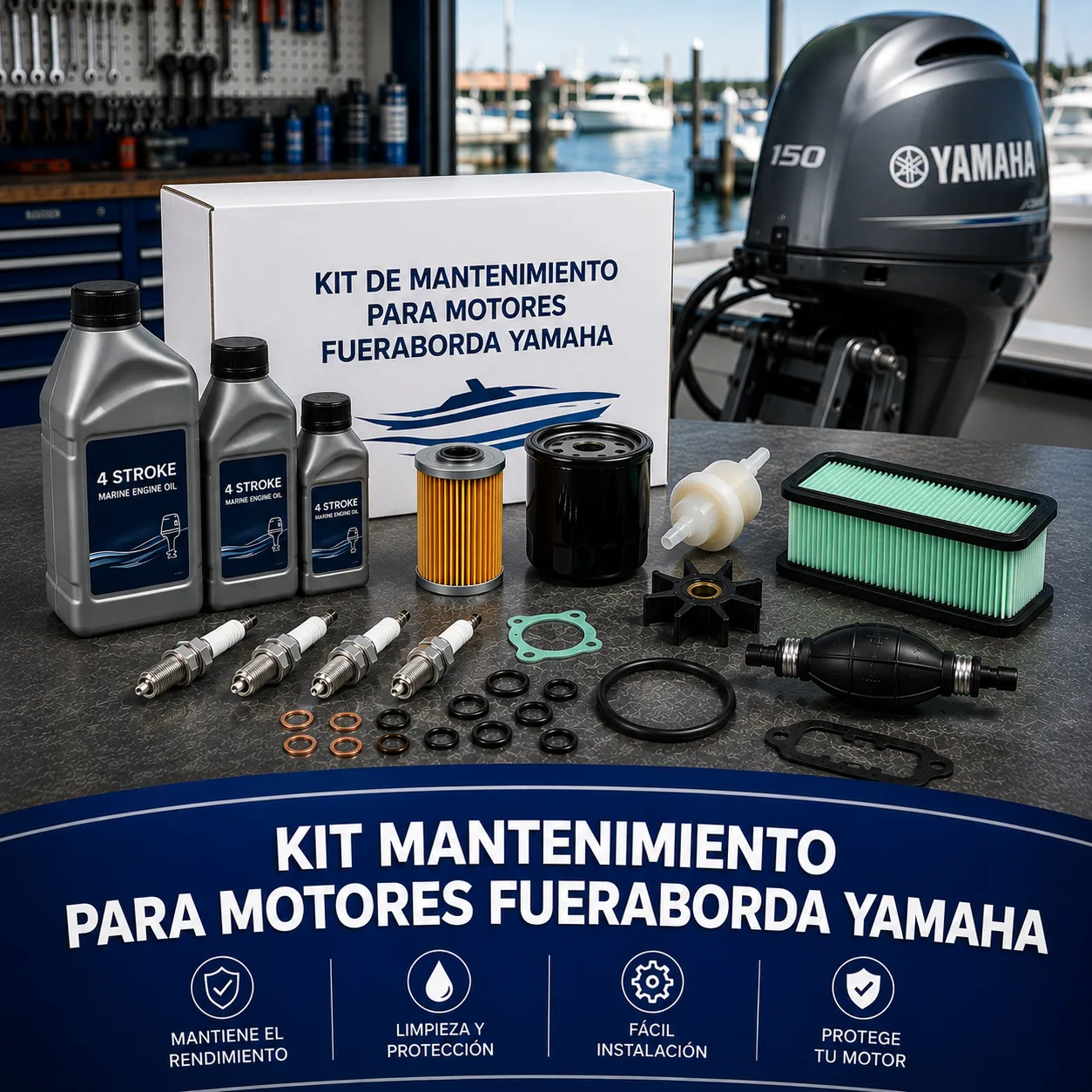 Kit mantenimiento para motores fueraborda Yamaha