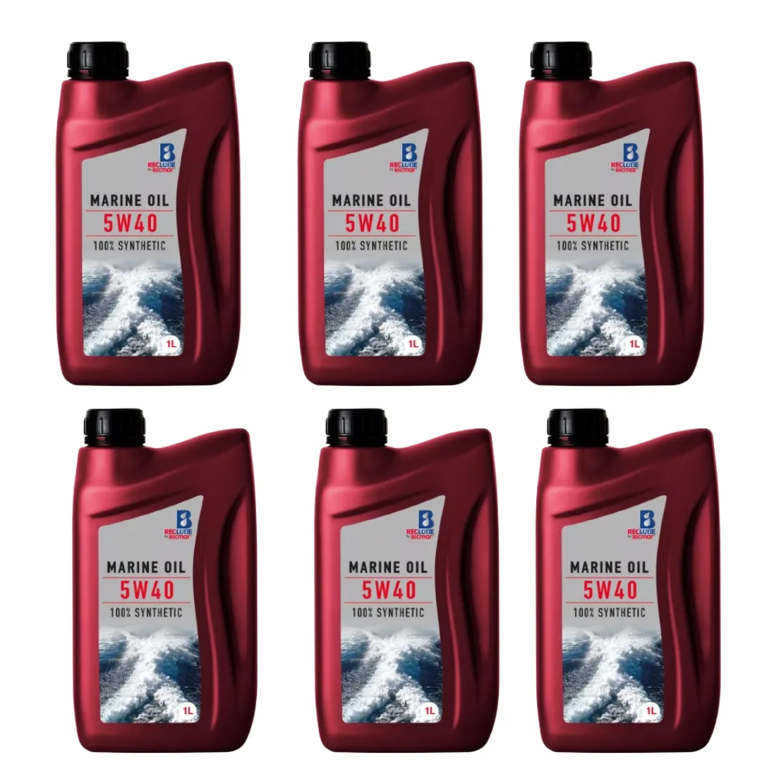 Pack de Aceite Marino 5W40 100% Sintetico 1L X6 Reclube