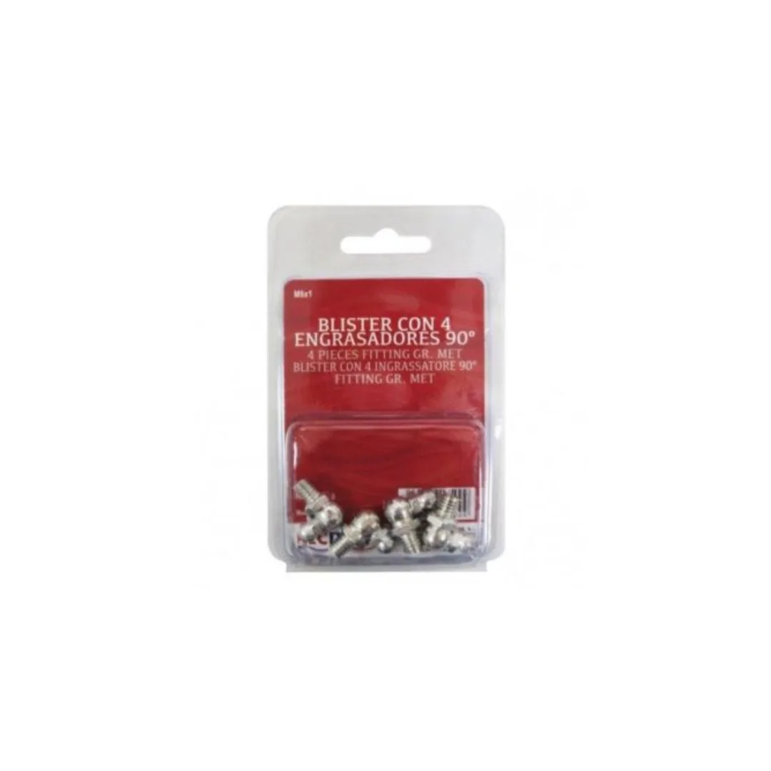 Kit de 4 engrasadores métricos de 6mm y 90º T11958