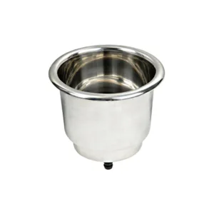 Portavasos Náutico Empotrable Inox con Drenaje Ø89 mm