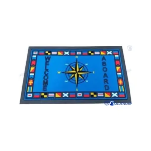 Alfombra Náutica Antideslizante Welcome 40 x 68 cm Azul