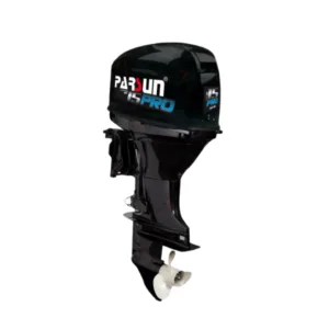 Motor fueraborda Parsun 15 HP PRO EFI 4T – Eje 20" – Mando popero – Arranque manual – Negro