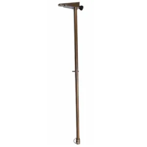 Asta de Bandera Inox para Cubierta 50 cm con Base Cromada