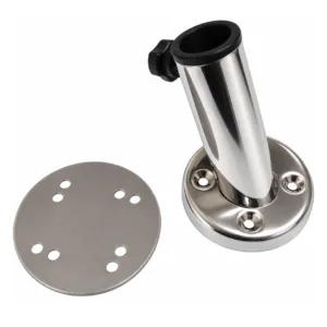 Base Inox Inclinada para Asta de Bandera Ø 22 mm