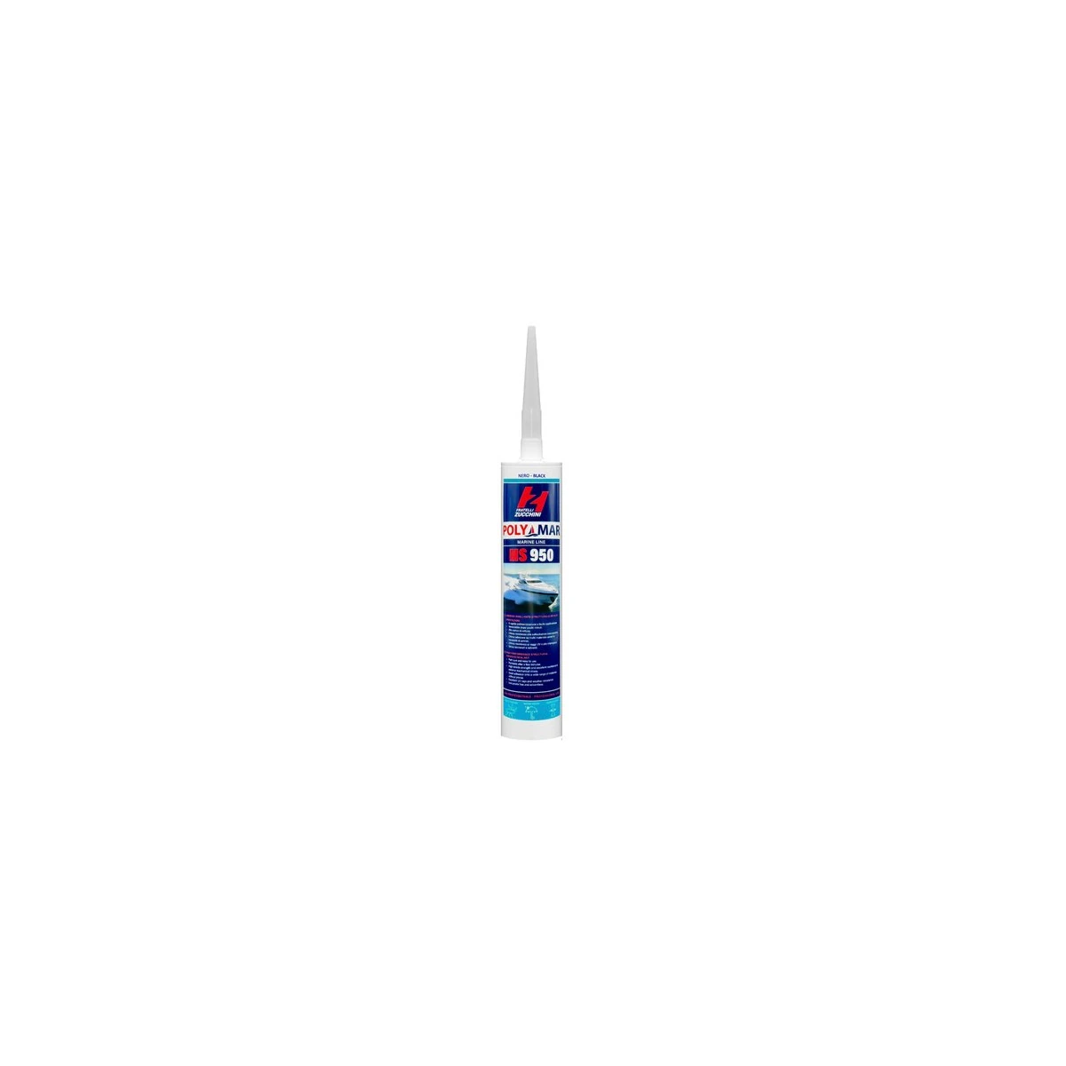 Adhesivo sellador Polymar MS950 negro 290 ml - caja 24 uds