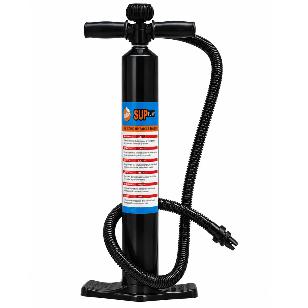 Inflador manual con manómetro